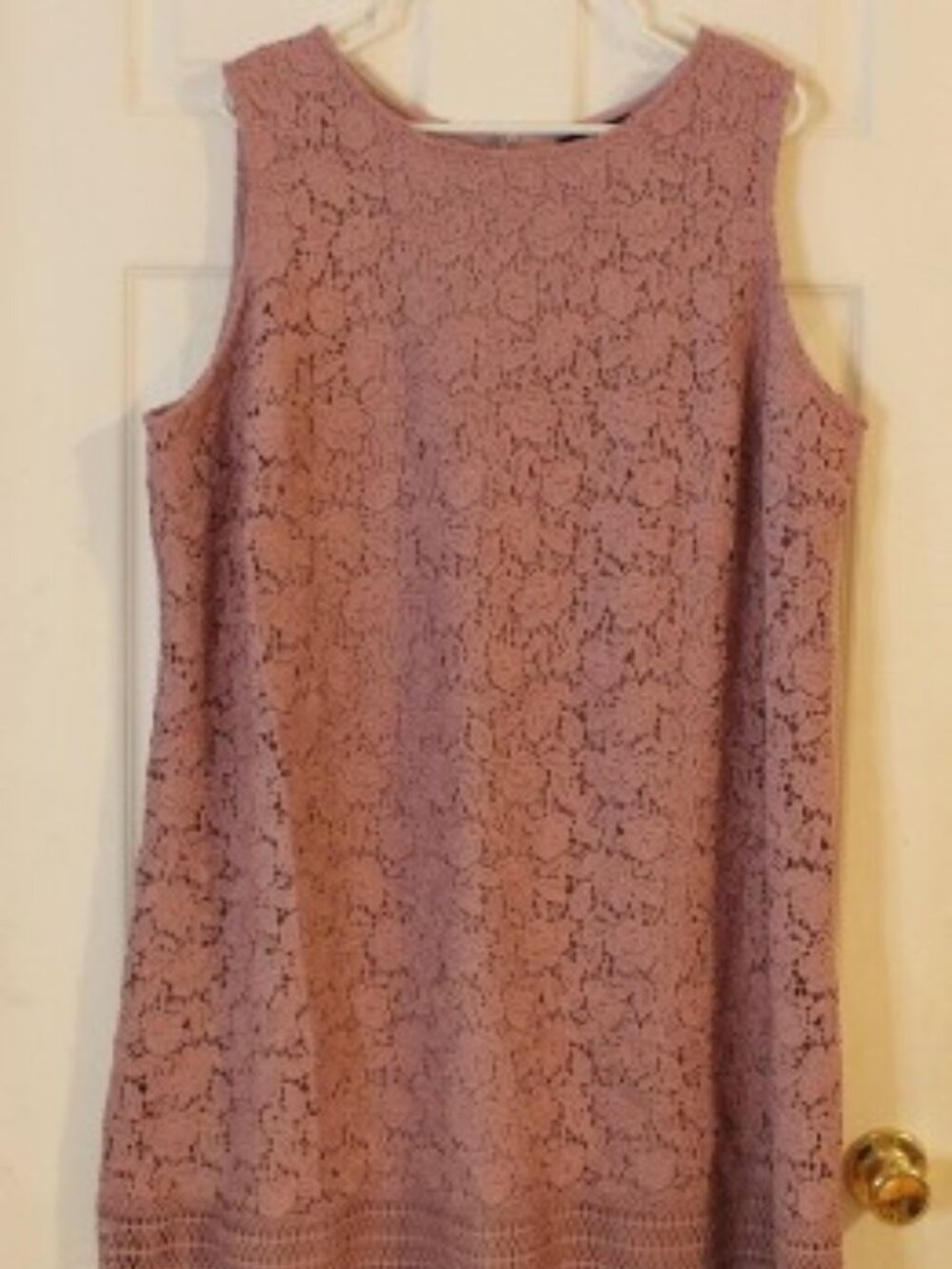 Beautiful Lane Bryant 20W 20 2X Mauve Light Purple Lined Lace Sleeveless Dress